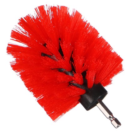 Round drill brush for car cleaning CAR DETAILING DRILL BRUSH ONE MEDIUM, semi-hard