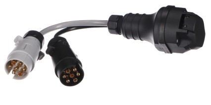Trailer socket adapter cable TRAILER CABLE 5, from 13-pin to 7-pin N+S, 35cm