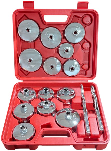 Set of cup wrenches for oil filters MECHANIC OIL WRENCH 16, 16 pcs