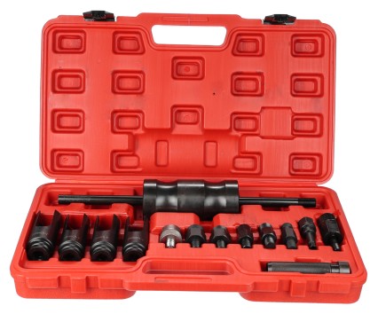 Injector removal set with impact slide hammer MECHANIC PULLER SET 1, 14 pcs