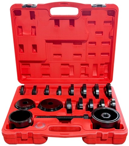 Front axle bearing installation and removal kit MECHANIC BEARING PULLER 3, 23 pcs