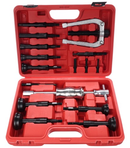 Internal bearing puller set with slide hammer MECHANIC BEARING PULLER 5, 16 pcs
