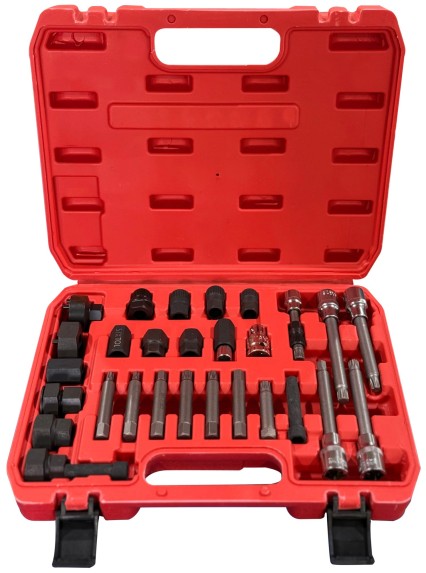 Alternator pulley mounting and removal set MECHANIC PULLEY SET 4, 30 pcs