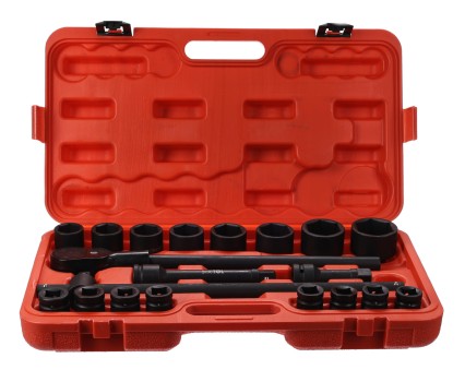 Socket set with ratchet MECHANIC WRENCH SET 2, heavy-duty, 21 pcs