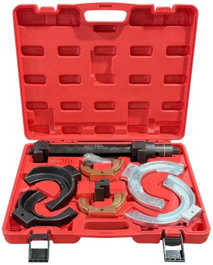 Shock absorber spring compressor set with interchangeable forks MECHANIC SPRING SET 5