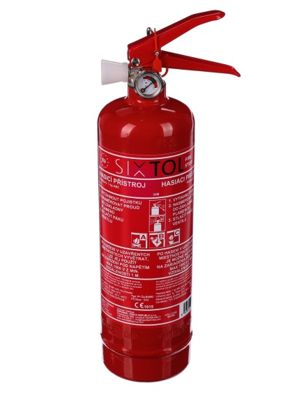 Powder fire extinguisher FIRE STOP 1 kg, ABC, all-metal, including metal bracket
