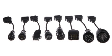 Complete set of OBD-II adapters for trucks MECHANIC CABLE SET 2, 8 pcs