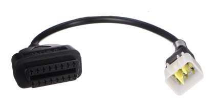 OBD-II Adapter 6-pin for Delphi Motorcycles MECHANIC CABLE 12