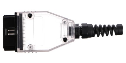 OBD-II plug with 16 pins for mounting your own cable MECHANIC CABLE 30, transparent