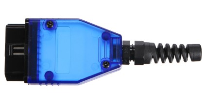 OBD-II plug with 16 pins for mounting your own cable MECHANIC CABLE 31, blue