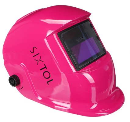 Welding helmet self-darkening WELDING MASK 4, pink