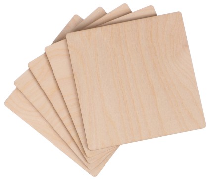 Wooden panels CREATIVE WOOD SET 5, 10 x 10 cm