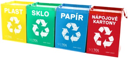 Bags for sorted waste SORT EASY 4 CARTON, 30x30x40cm, 4x36l, 4pcs