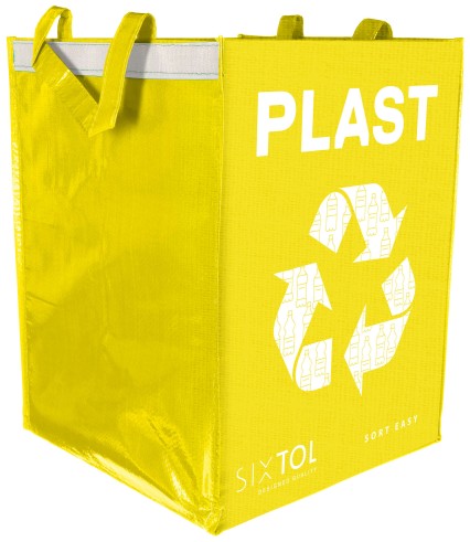 Bag for sorted waste SORT EASY PLASTIC, 30x30x40cm, 36l