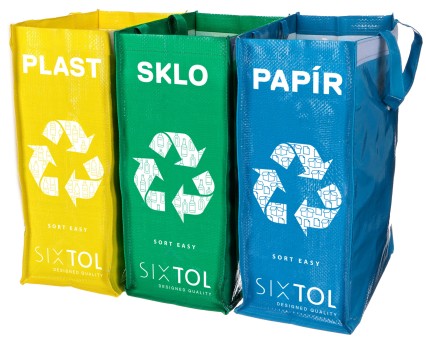 Sorted waste bags SORT EASY 3 SLIM, 18x30x40 cm, 3 x 22 l, 3 pcs