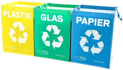 Recycling bags SORT EASY 3 BASIC DE, 30x30x40 cm, 3 x 36 l, 3 pcs