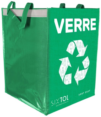 Sorting bag SORT EASY VERRE FR, 30x30x40cm, 36 l