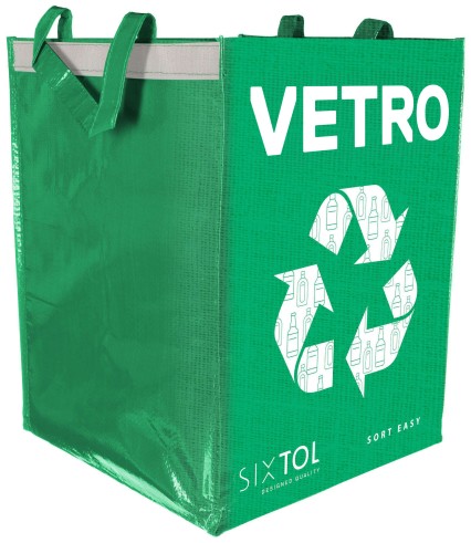 Recycling bag SORT EASY VETRO IT, 30x30x40cm, 36l