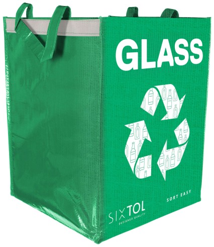 Recycling bag SORT EASY GLASS EN, 30x30x40cm, 36l