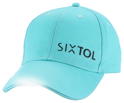 Cap with LED light B-CAP 25 lm, rechargeable, USB, universal size, turquoise