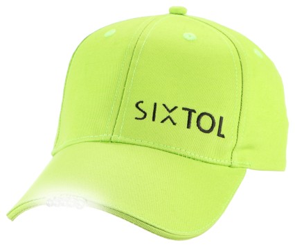 Cap with LED light B-CAP 25 lm, rechargeable, USB, one size, fluorescent green