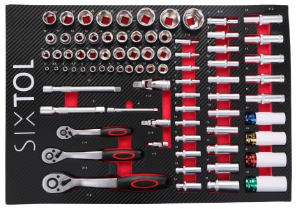 Tool module for workshop trolley MECHANIC TOOL TRAY 6, 80 pcs