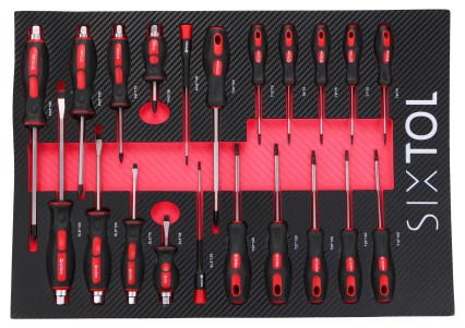 Module with tools for workshop trolley MECHANIC TOOL TRAY 8, 21 pcs