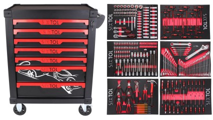 MECHANIC TROLLEY KEVIN 274 workshop trolley with tools, 7 drawers, 274 pcs of tools