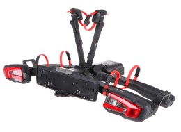 Towbar-mounted bike carrier E-BIKE 2 PRO - 2 electric bikes, load capacity 60kg, foldable