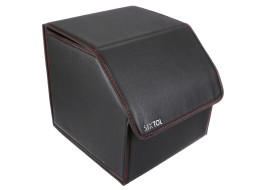 CAR COMPACT LEATHER S Trunk Organizer, 1 Compartment, Foldable, with Lid