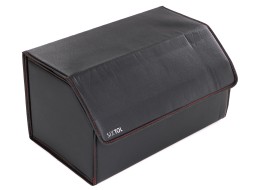 Trunk organizer CAR COMPACT LEATHER L, 2 compartments, foldable, with lid