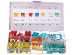 Set of blade automotive fuses MECHANIC FUSE SET 1, 5-30A, 120 pcs
