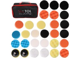 Set of polishing pads/sponges with backing for car cleaning CAR DETAILING PAD 30, 30 pcs