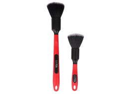Set of precision car cleaning brushes with ergonomic handle CAR DETAILING BRUSH 2 PRO, 2 pcs