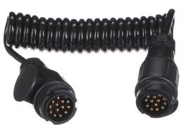 Coiled interconnecting cable for trailer plugs TRAILER CABLE 4, 13-13pin, 3m