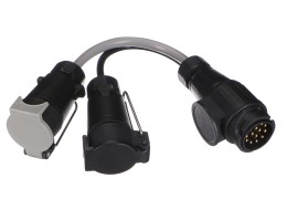 Trailer plug cable adapter TRAILER CABLE 6, from 13-pin to 7-pin N+S, 35cm
