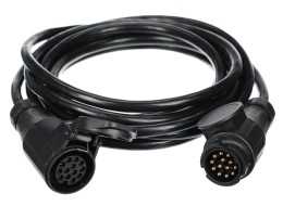 13-pin extension cable - socket + plug TRAILER CABLE 8, 12V, 5m