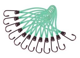 Set of bungee cords with metal hook CARGO CORD SET 1, 21cm, 12 pcs