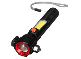 Car safety flashlight with magnet CAR LAMP SAFETY, 300 lm, COB LED, USB