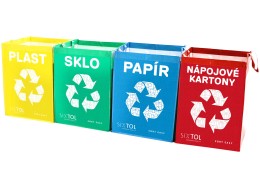Recycling bags SORT EASY 4 CARTON, 30x30x40cm, 4x36l, 4 pcs