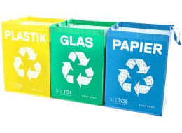 Recycling bags SORT EASY 3 BASIC DE, 30x30x40 cm, 3 x 36 l, 3 pcs