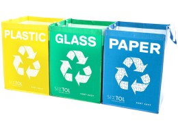 Recycling bags SORT EASY 3 BASIC EN, 30x30x40 cm, 3 x 36 l, 3 pcs