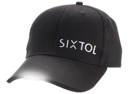 Cap with LED light B-CAP 25lm, rechargeable, USB, universal size, black