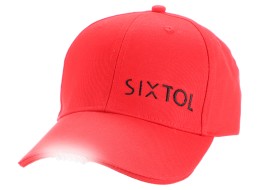Cap with LED light B-CAP 25 lm, rechargeable, USB, universal size, red