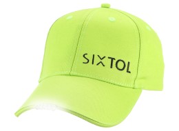 Cap with LED light B-CAP 25 lm, rechargeable, USB, one size, fluorescent green