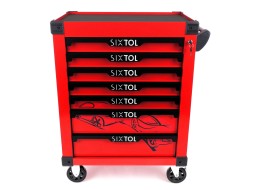 Workshop tool trolley MECHANIC TROLLEY KEVIN RED, 7 drawers