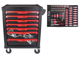 MECHANIC TROLLEY KEVIN 80 workshop trolley with tools, 7 drawers, 80 pcs of tools