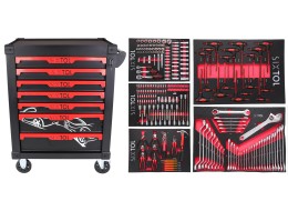 Workshop tool trolley MECHANIC TROLLEY KEVIN 253, 7 drawers, 253 pcs of tools